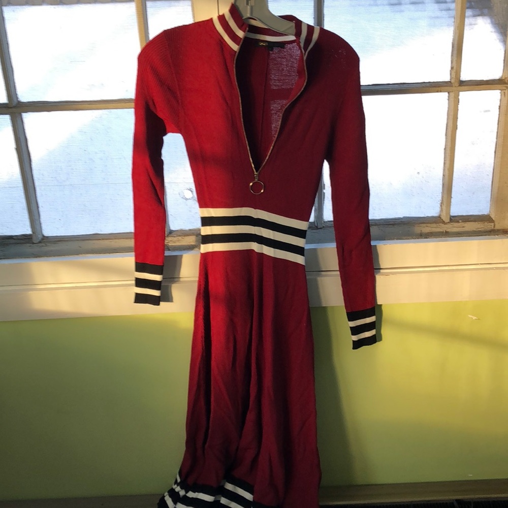 Red Maje athleisure dress, size 2